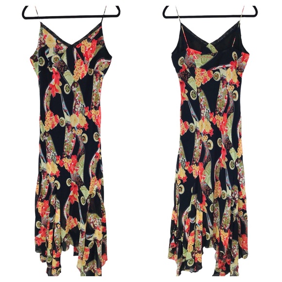 Manon Babtiste USA Tropical Floral-Print Strapless High-Low Ruffle Dress L - Picture 4 of 15